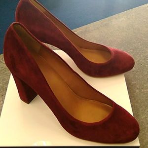 J. Crew Etta Cranberry suede pump size 11